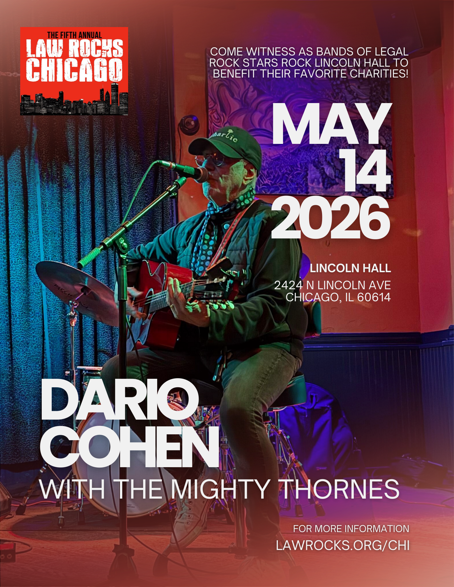 Law Rocks Chicago – Dario Cohen with The Mighty Thornes | 05/14